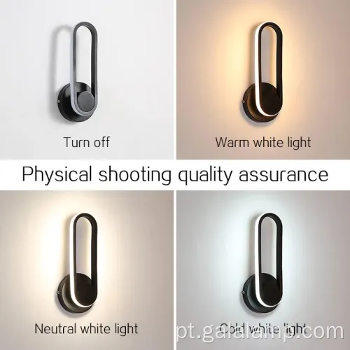 Luz elegante de parede LED para espaços de leitura aconchegantes